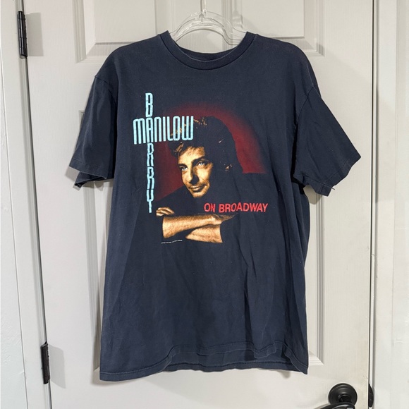 Vintage Barry Manilow Size XL 1989 Tour Shirt 80s Broadway Concert Tee - Picture 3 of 6